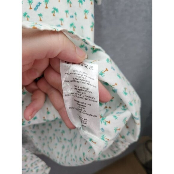 Cotton & Co Mens Tropical Print Short Sleeve Button-Up Shirt Size L - Picture 4 of 6